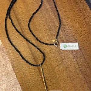 Gorjana Nora Beaded Black and Gold Necklace
